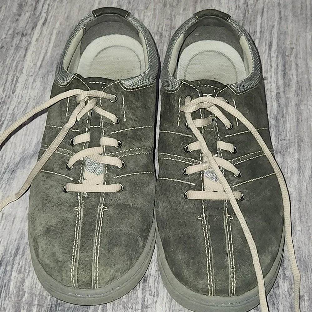 Dansko Leather Upper Fabric Lining Gray Casual Comfort Shoes - Size EU 40